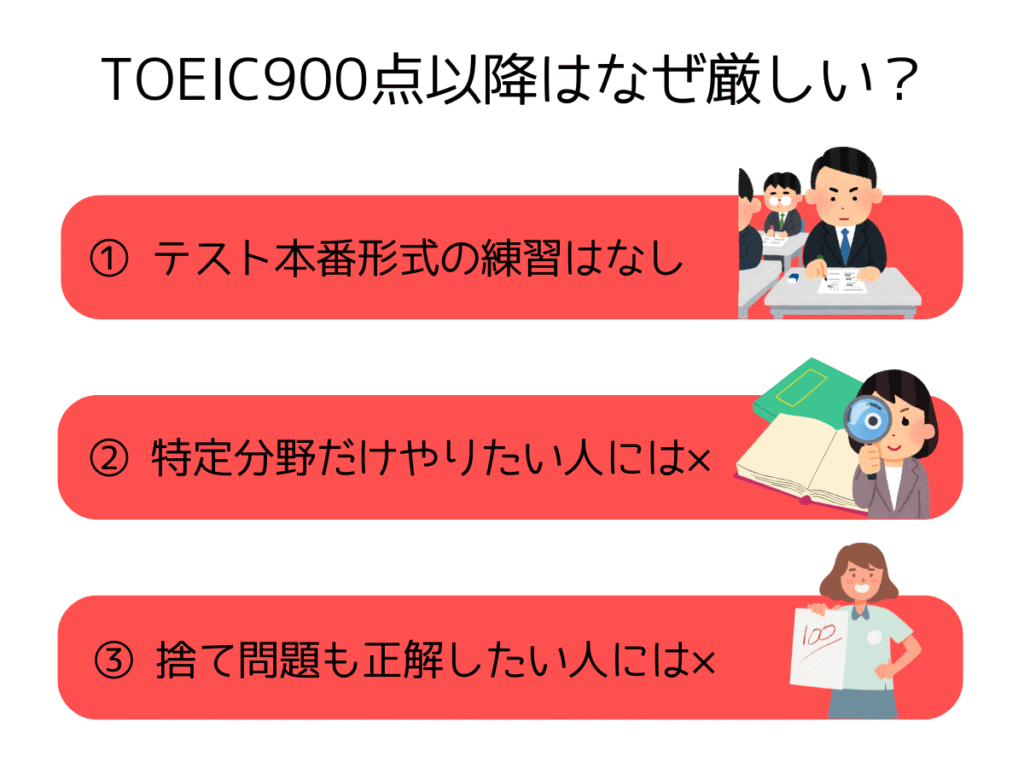 TOEIC900点以降はスタサプだけでは厳しい理由