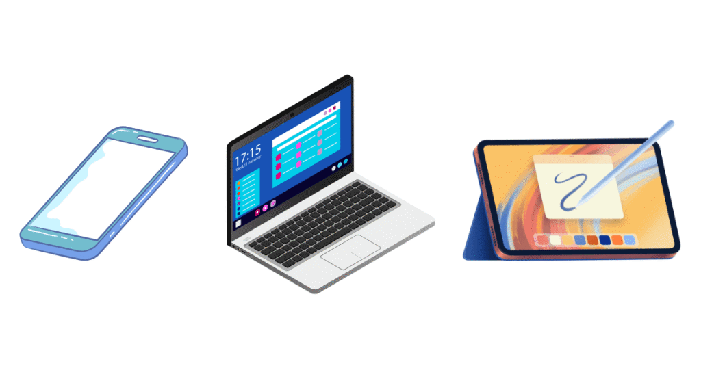 スマホ、PC、タブレット