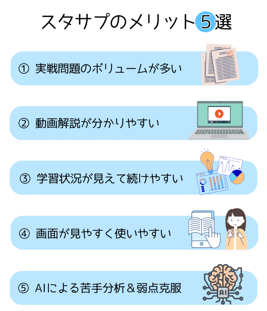 スタサプTOEICのメリット5選